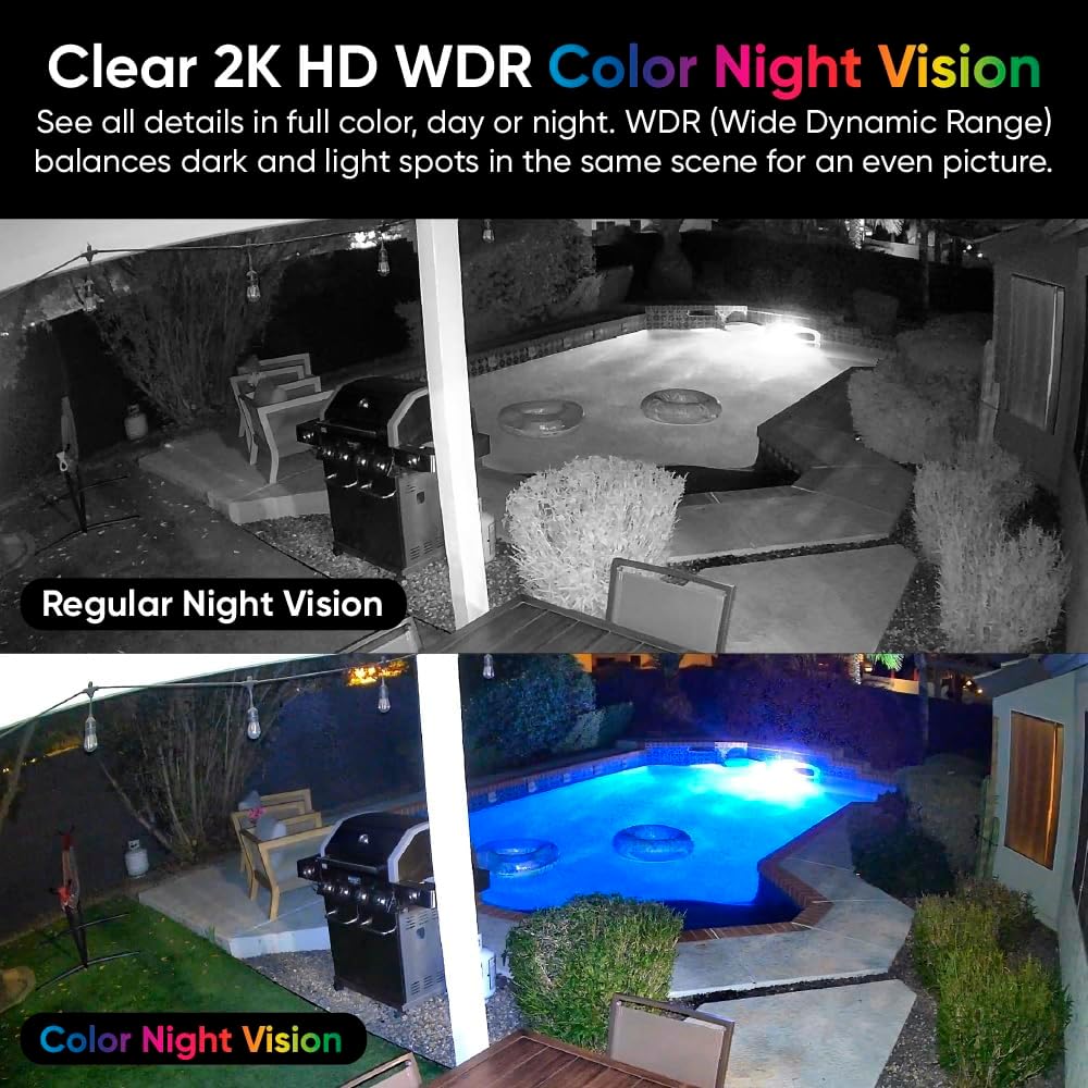 Cámara WYZE Duo Cam Pan 2K Interior/Exterior IP65 con Giro/Inclinación 360°, Visión Nocturna en Color, Compatible con Alexa y Google