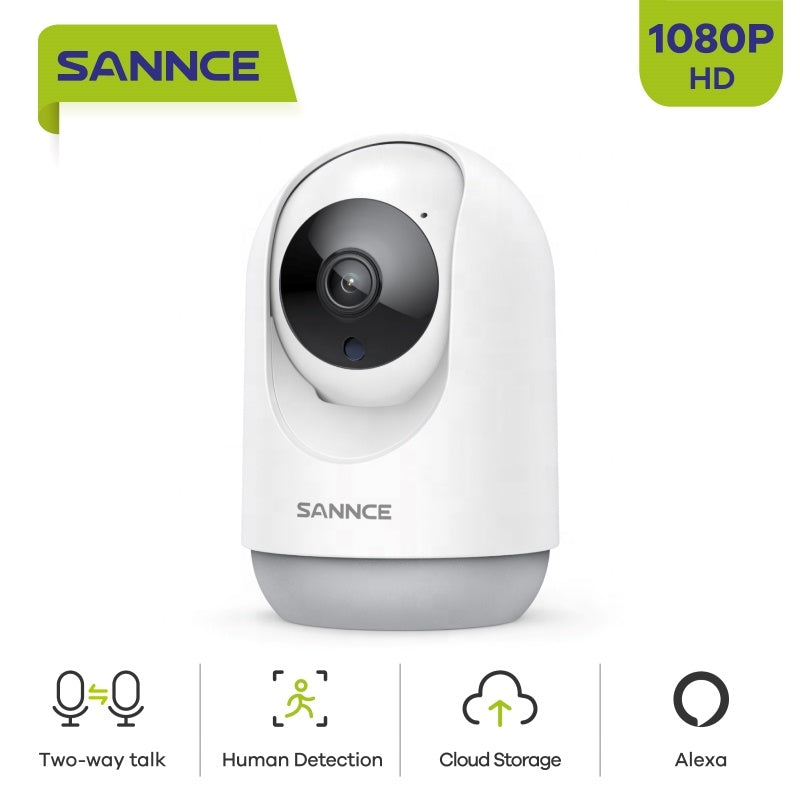 Cámara IP WiFi Inteligente Tuya 1080p Mini Inalámbrica con Movimiento Pan/Tilt, Audio Bidireccional y Detección de Movimiento