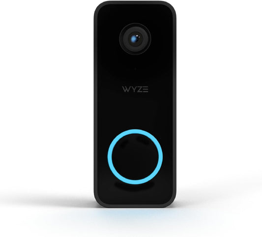 Timbre con Cámara WYZE v2 con Cableado, Video 2K, Visión Nocturna en Color, Audio Bidireccional, Detección de Paquetes, Compatible con Alexa y Google