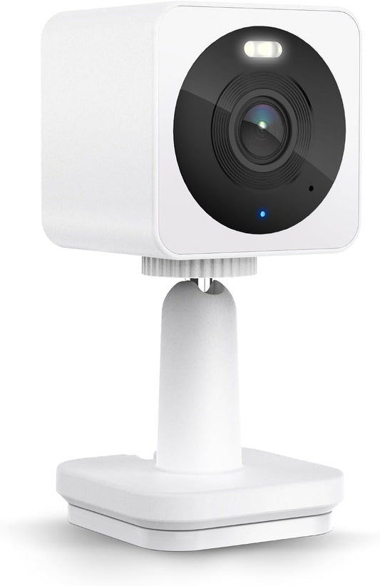 Cámara de Seguridad Wyze Cam OG Interior/Exterior 1080p Wi-Fi con Visión Nocturna en Color, Reflector Integrado y Detección de Movimiento