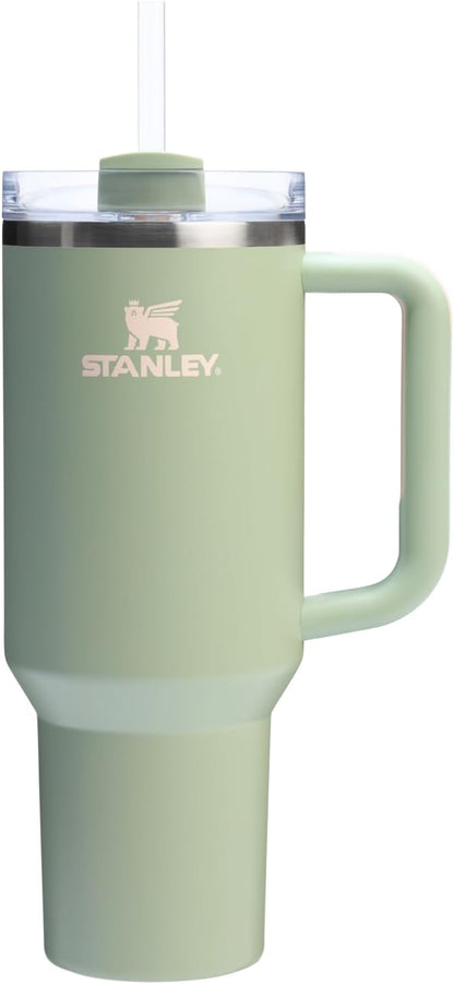 Stanley Quencher H2.0 Vaso Térmico con Asa y Pitillo 40oz – Acero Inoxidable, Lichen