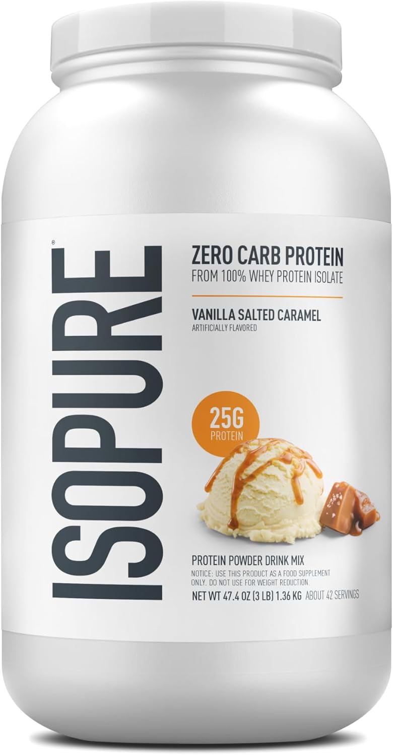 Isopure Proteína en polvo con cero carbohidratos, 100% aislado de proteína de suero, Keto Friendly, saborizado 