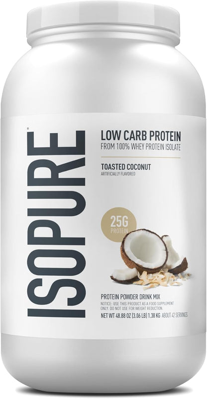 Isopure Proteína en polvo con cero carbohidratos, 100% aislado de proteína de suero, Keto Friendly, saborizado 