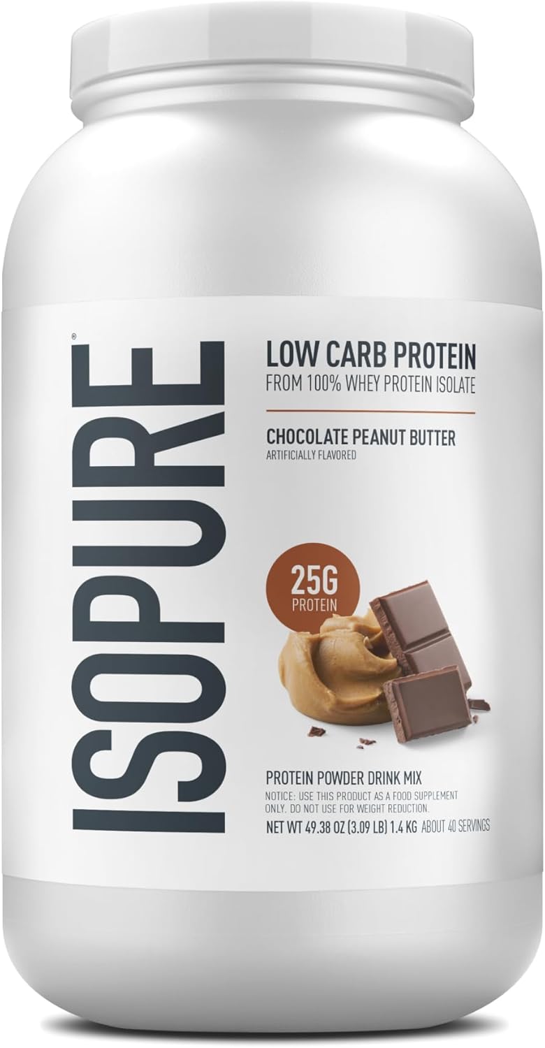 Isopure Proteína en polvo con cero carbohidratos, 100% aislado de proteína de suero, Keto Friendly, saborizado 