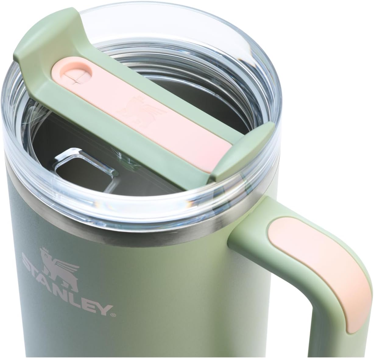 Stanley Quencher H2.0 Vaso Térmico con Asa y Pitillo 40oz – Acero Inoxidable, Lichen