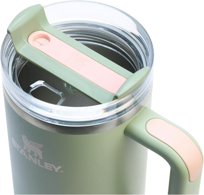 Stanley Quencher H2.0 Vaso Térmico con Asa y Pitillo 40oz – Acero Inoxidable, Lichen
