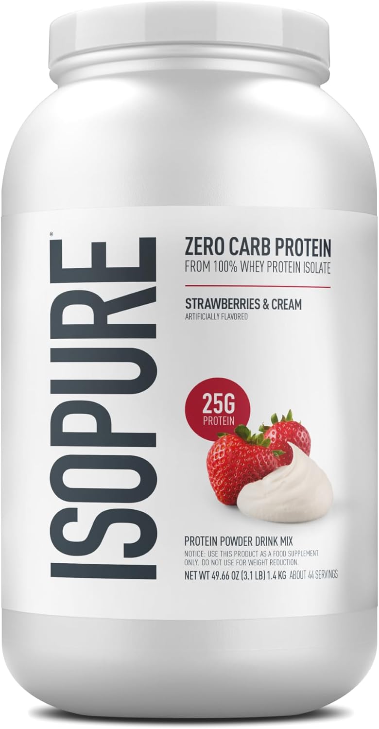 Isopure Proteína en polvo con cero carbohidratos, 100% aislado de proteína de suero, Keto Friendly, saborizado 