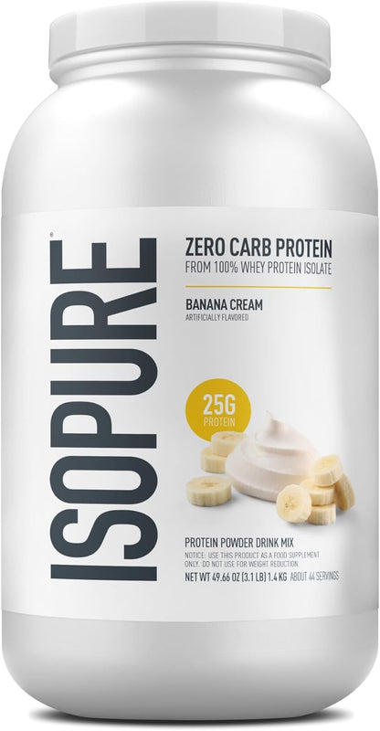 Isopure Proteína en polvo con cero carbohidratos, 100% aislado de proteína de suero, Keto Friendly, saborizado 