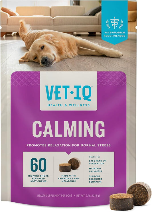 Suplemento calmante para perros. Masticables calmantes que ayudan a controlar el estrés y promueven la relajación. Alivio de la ansiedad. 