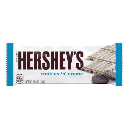 Barras de caramelo HERSHEY'S Cookies 'n' Creme, 1.55 oz (36 unidades) 