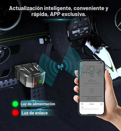 Lector de escáner OBD2 Bluetooth inalámbrico Herramienta de escaneo de diagnóstico automático para iOS y Android para prueba de rendimiento Bluetooth 5.4 Motor de verificación de automóvil, 