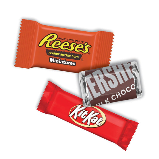 Bolsa de dulces de chocolate con leche surtidos de HERSHEY'S, KIT KAT y REESE'S, dulces de Halloween, 80.39 oz (265 piezas) 