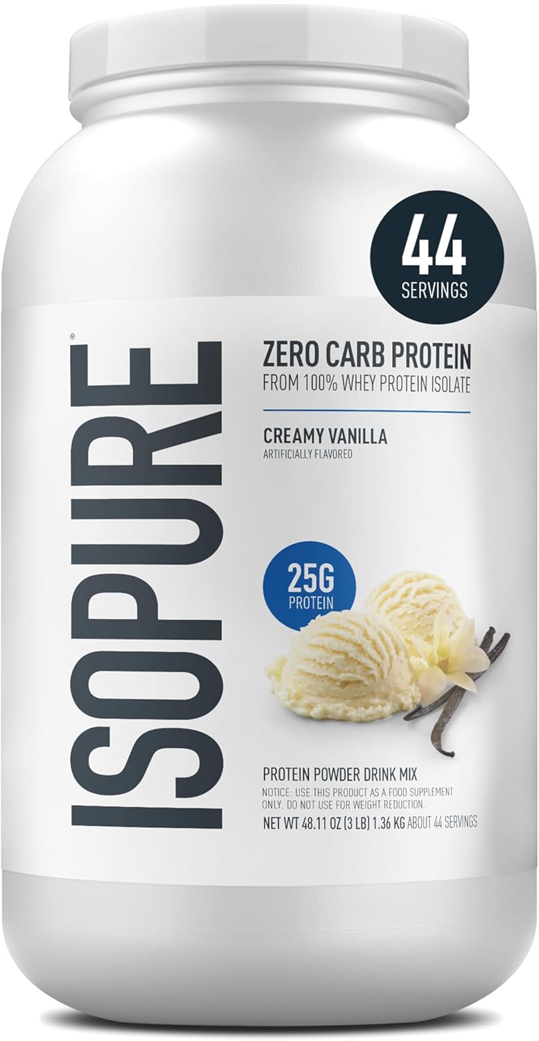 Isopure Proteína en polvo con cero carbohidratos, 100% aislado de proteína de suero, Keto Friendly, saborizado 