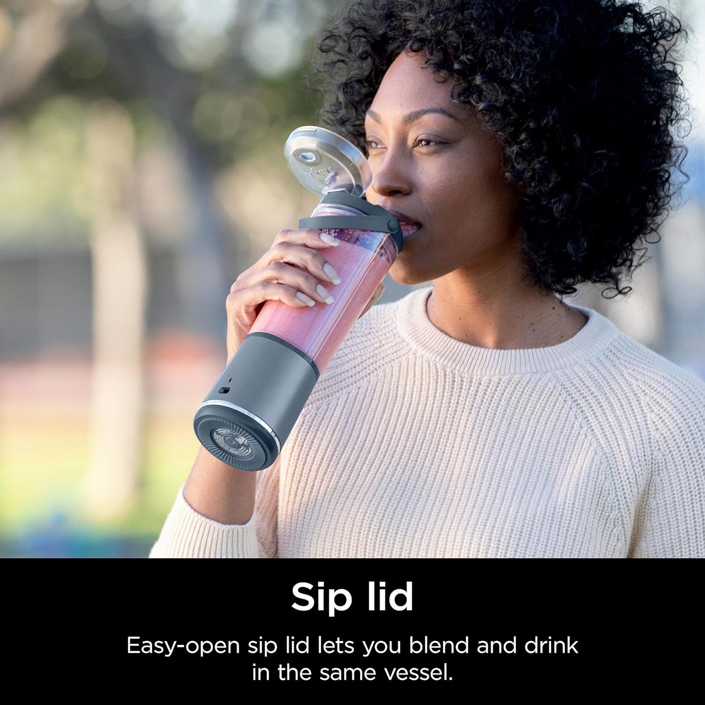 Ninja BC151NV Blast Licuadora Portátil Inalámbrica 18oz – Recargable USB-C, Libre de BPA