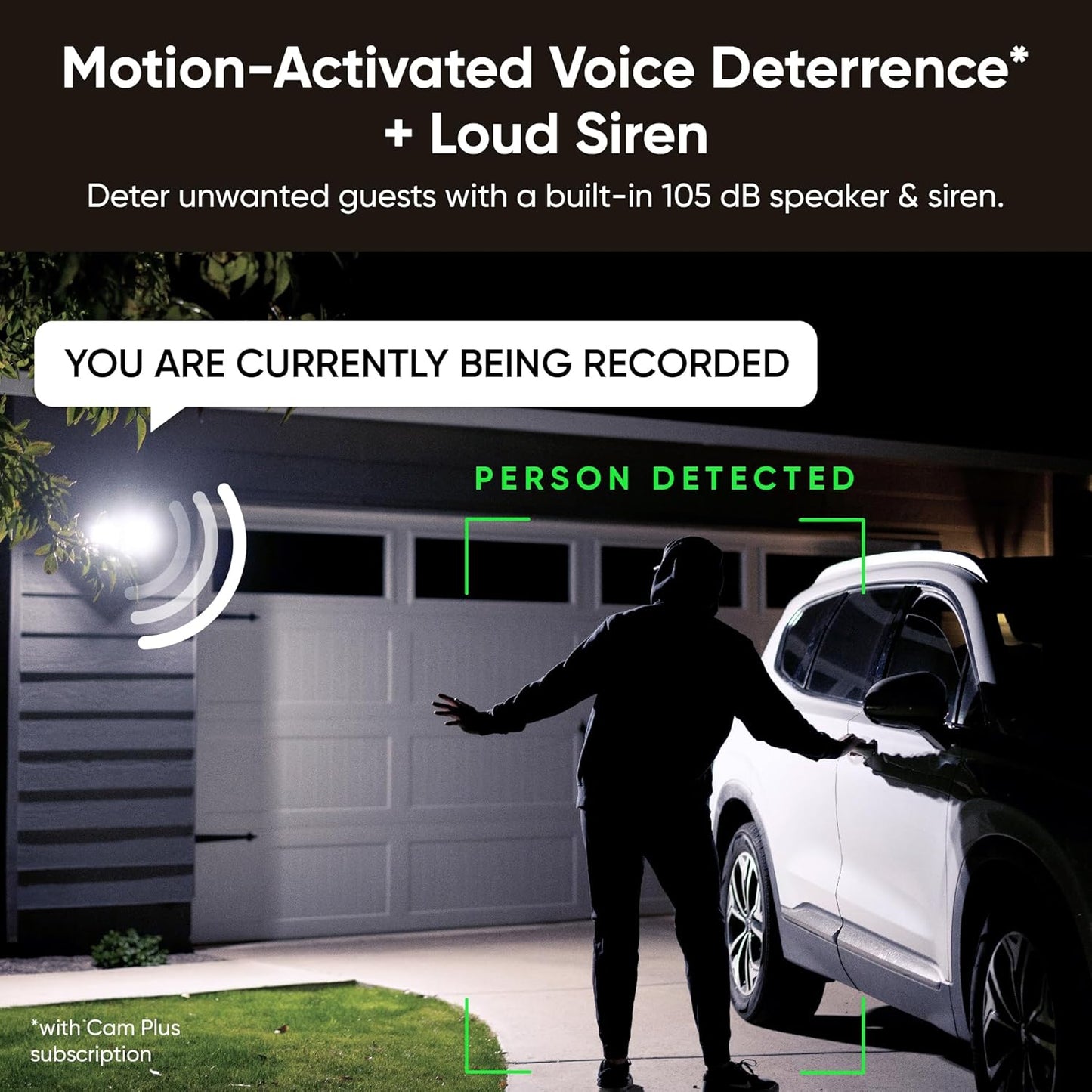 Cámara de Seguridad WYZE Floodlight Cam v2 2K HD con Visión Nocturna en Color, Reflectores 2800 Lúmenes, Sirena 105dB, Compatible con Alexa y Google