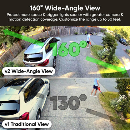 Cámara de Seguridad WYZE Floodlight Cam v2 2K HD con Visión Nocturna en Color, Reflectores 2800 Lúmenes, Sirena 105dB, Compatible con Alexa y Google